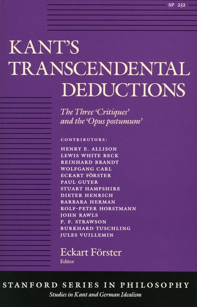Cover of Kant’s Transcendental Deductions by Edited by Eckart Förster